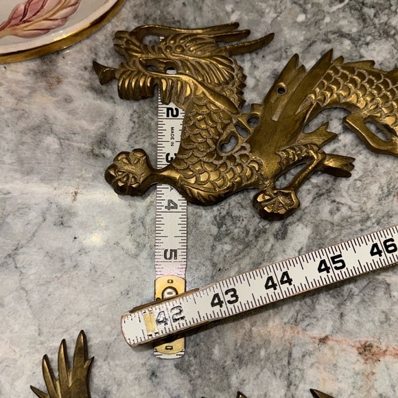 Set Of 2 Vintage Brass Dragons - Picture 11 of 11